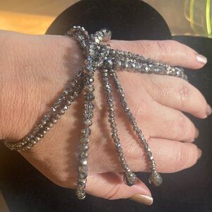 Elegant Silver Beaded Bracelet